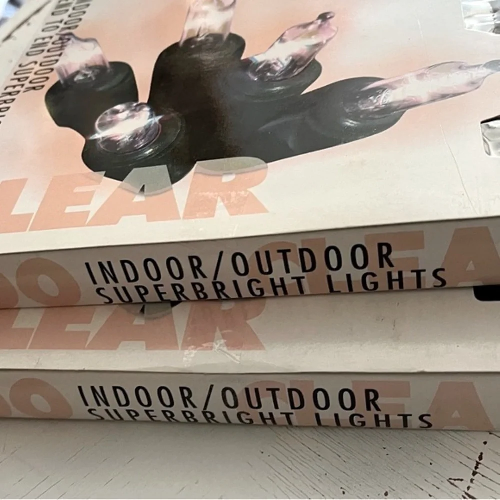 VTG '96 New Open Box 2 Sets 100 Per Clear Indoor/Outdoor Super Brite Mini Lights